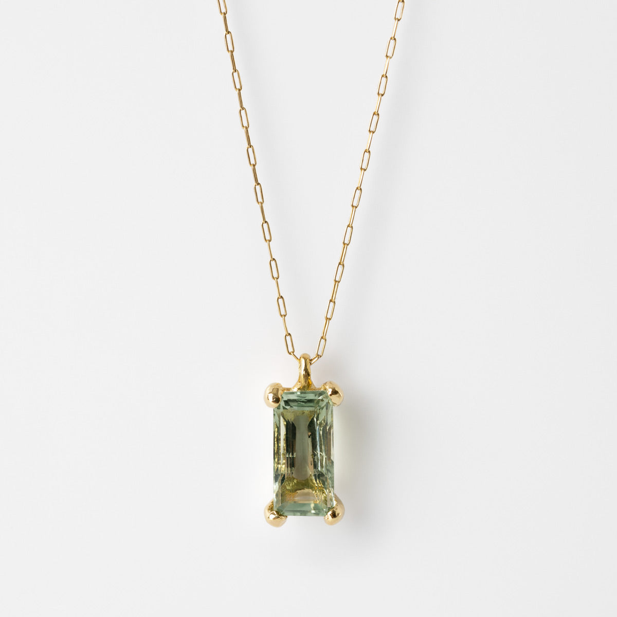 Large green deals pendant necklace